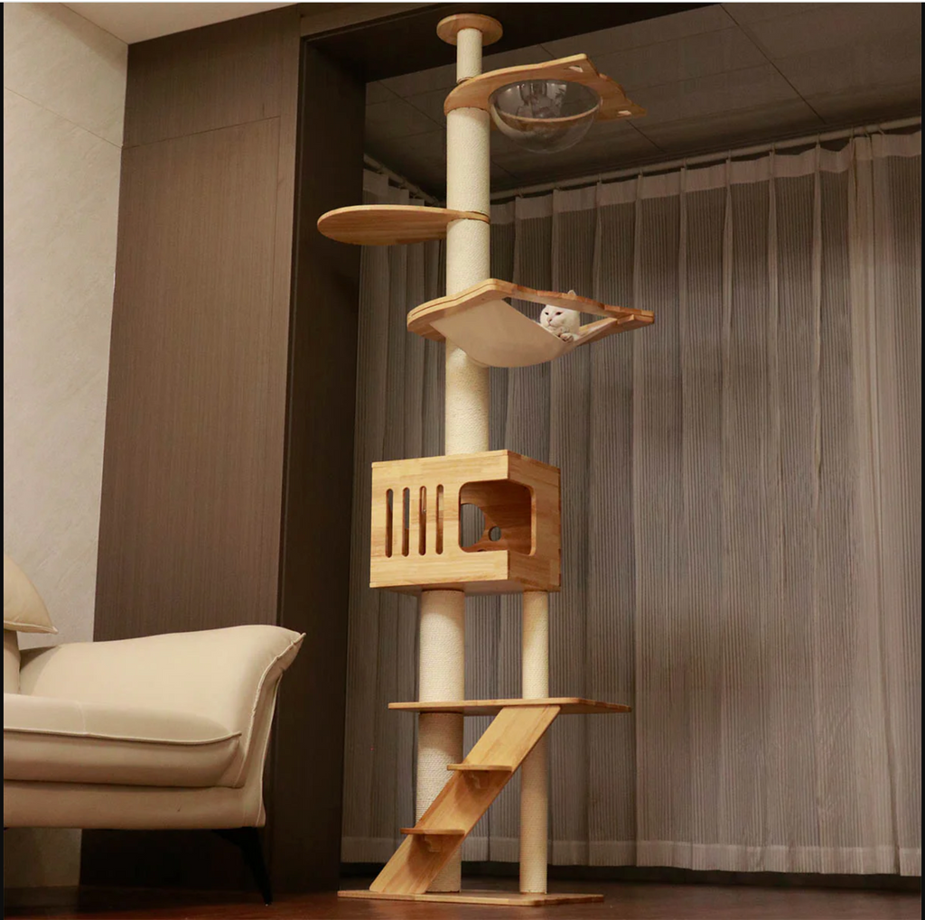 Clouds Deluxe Solid Wood Cat Tree